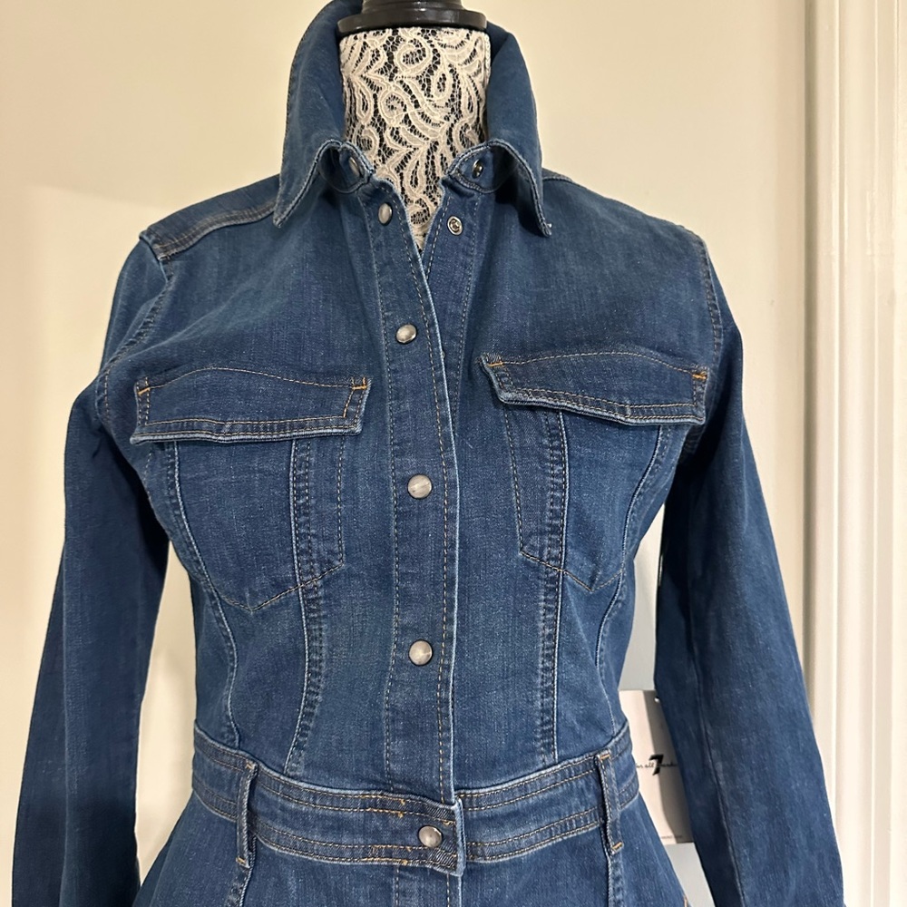 7 for all Mankind Denim Button-Up Dress (NWT)